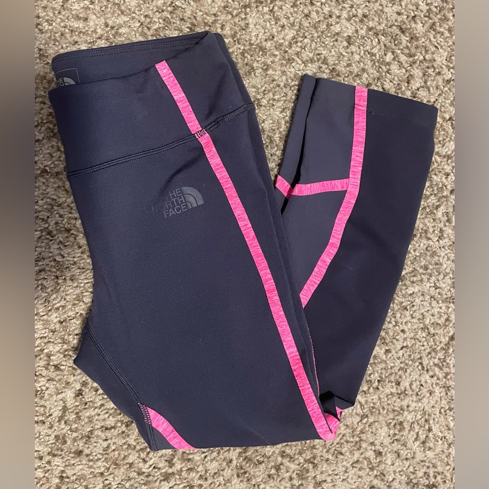 The North Face Dynamix Ink Spot Blue Capri Leggings Size XS EUC